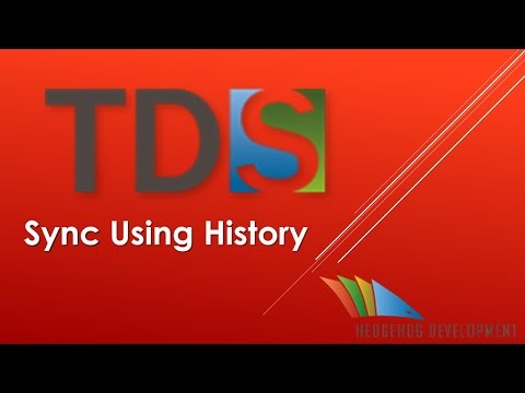 Youtube video on Sync Using History in TDS